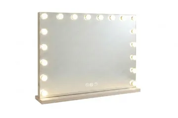 Glow Stort sminkespeil 80 cm med belysning - Beige - Interiør - Speil - Speil med belysning
