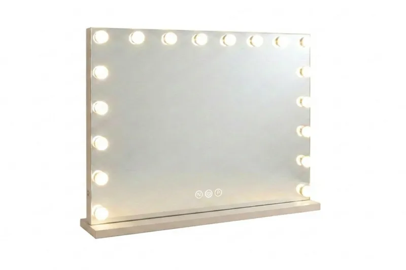 Glow Stort sminkespeil 80 cm med belysning - Beige - Interiør - Speil - Speil med belysning