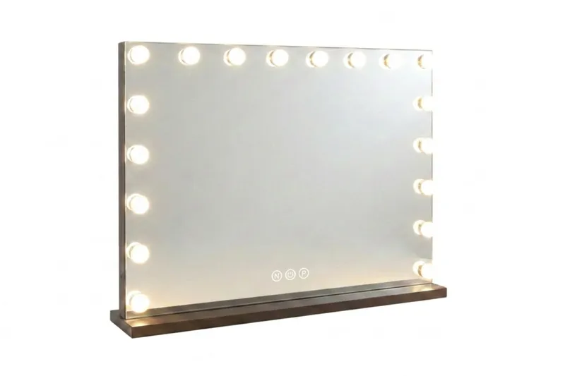 Glow Stort sminkespeil 80 cm med belysning og lamper – Hollywood-speil med USB-lading - Interiør - Speil - Speil med belysning