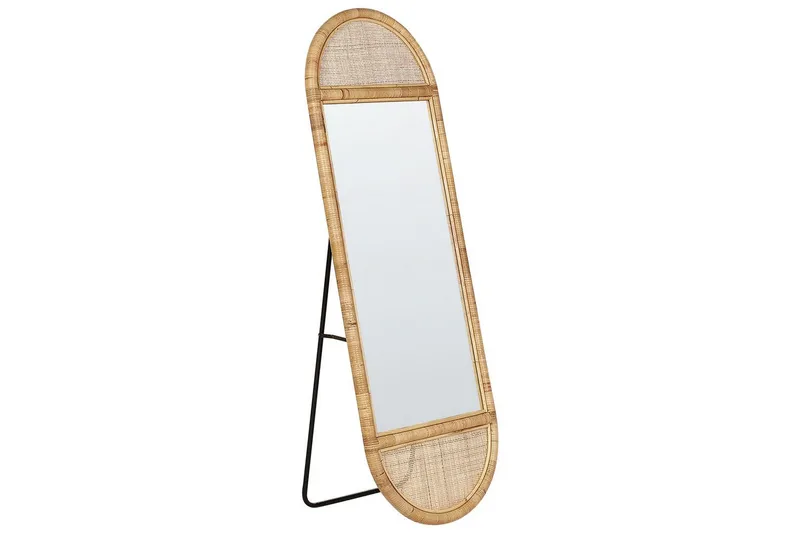 Golvspegel Beliani Barges Nature||Black