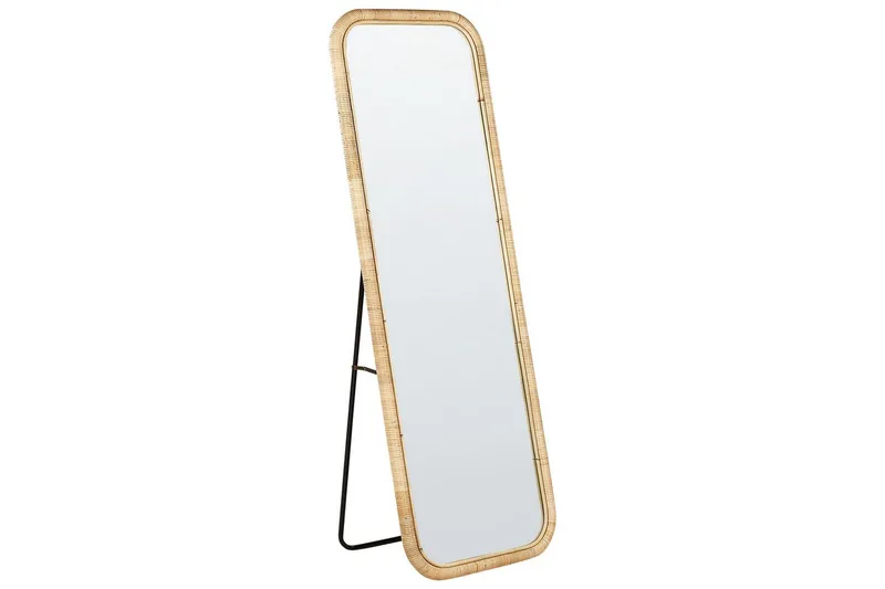 Golvspegel Beliani Malange Nature||Black