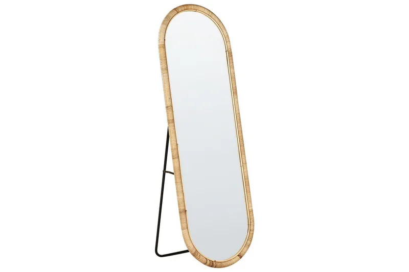 Golvspegel Beliani Montot Nature||Black