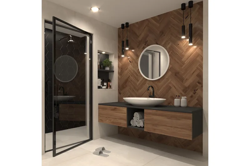 Grace Vegghengt Speil Rund 60 cm, Hvit