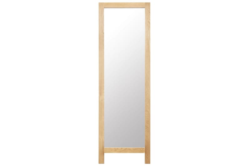 Frittstående speil 48x46,5x150 cm heltre eik - Brun - Gulvspeil - Helkroppsspeil