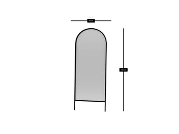 Halor Gulvspeil 70x180 cm - Svart - Interiør - Speil - Gulvspeil