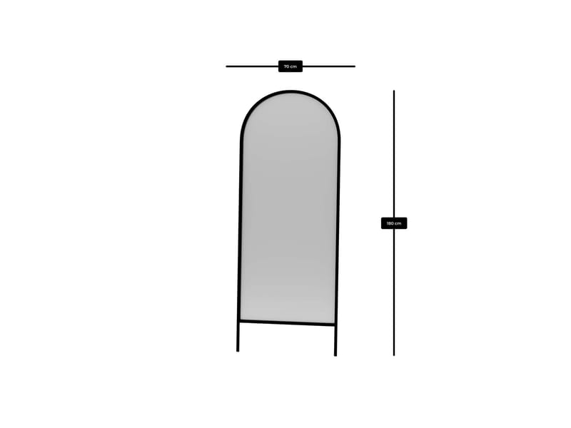 Halor Gulvspeil 70x180 cm - Svart - Interiør - Speil - Gulvspeil