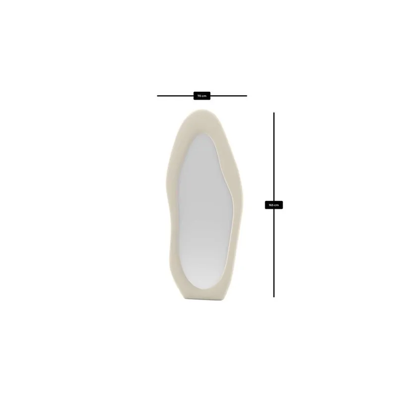 Kuro Gulvspeil 70 x 165 cm - Kremhvit - Interiør - Speil - Gulvspeil