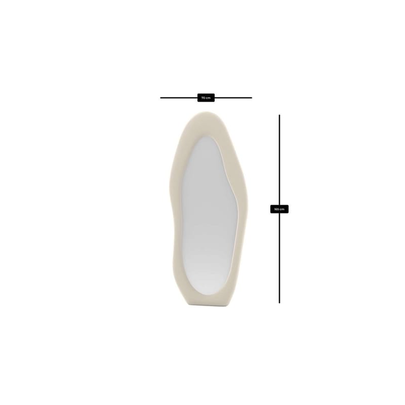 Kuro Gulvspeil 70 x 165 cm - Kremhvit - Interiør - Speil - Gulvspeil