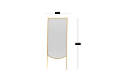 Linor Gulvspeil 70x180 cm - Gull - Interiør - Speil - Gulvspeil