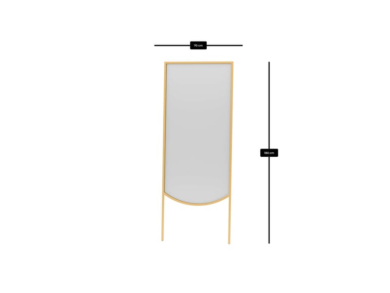Linor Gulvspeil 70x180 cm - Gull - Interiør - Speil - Gulvspeil