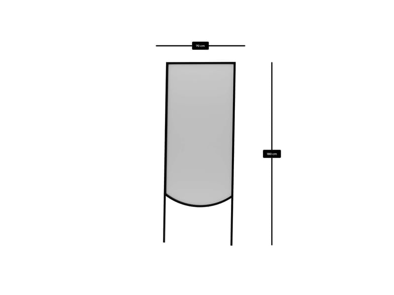 Linor Gulvspeil 70x180 cm - Svart - Interiør - Speil - Gulvspeil
