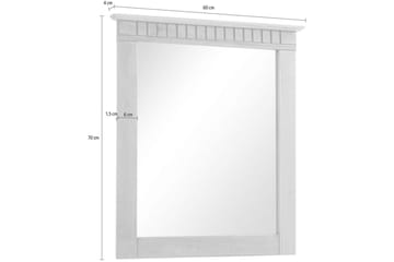 Lisa Vegghengt Speil Rektangulær 60x70 cm - Hvit - Interiør - Speil - Gangspeil