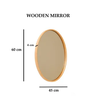 Lorys vegghengt speil Oval 45 cm - Brun - Interiør - Speil - Gangspeil