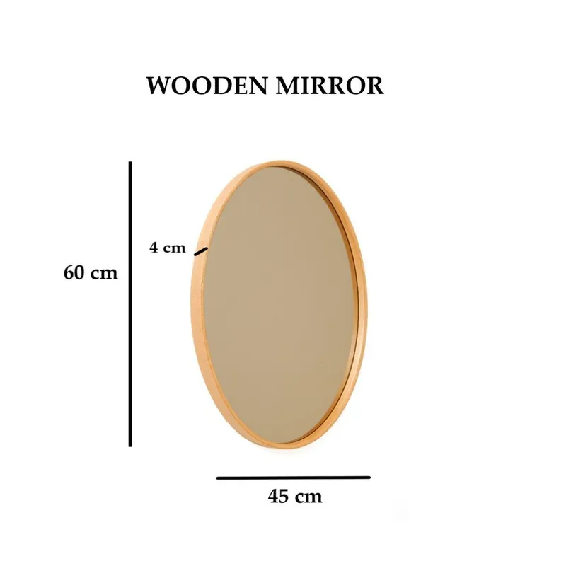 Lorys vegghengt speil Oval 45 cm - Brun - Interiør - Speil - Gangspeil