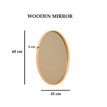 Lorys vegghengt speil Oval 45 cm - Brun - Interiør - Speil - Gangspeil