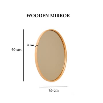 Lorys vegghengt speil Oval 45 cm - Brun - Interiør - Speil - Gangspeil