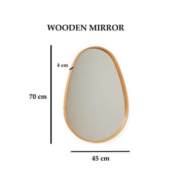 Mirrel vegghengt speil 45 cm - Brun - Interiør - Speil - Gangspeil