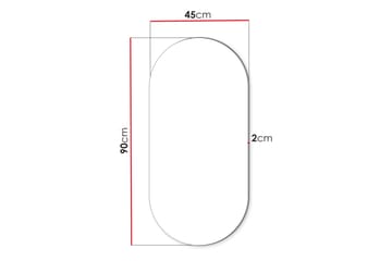 Monfort Vegghengt Speil Oval 45x90 cm - Brun - Interiør - Speil - Gangspeil