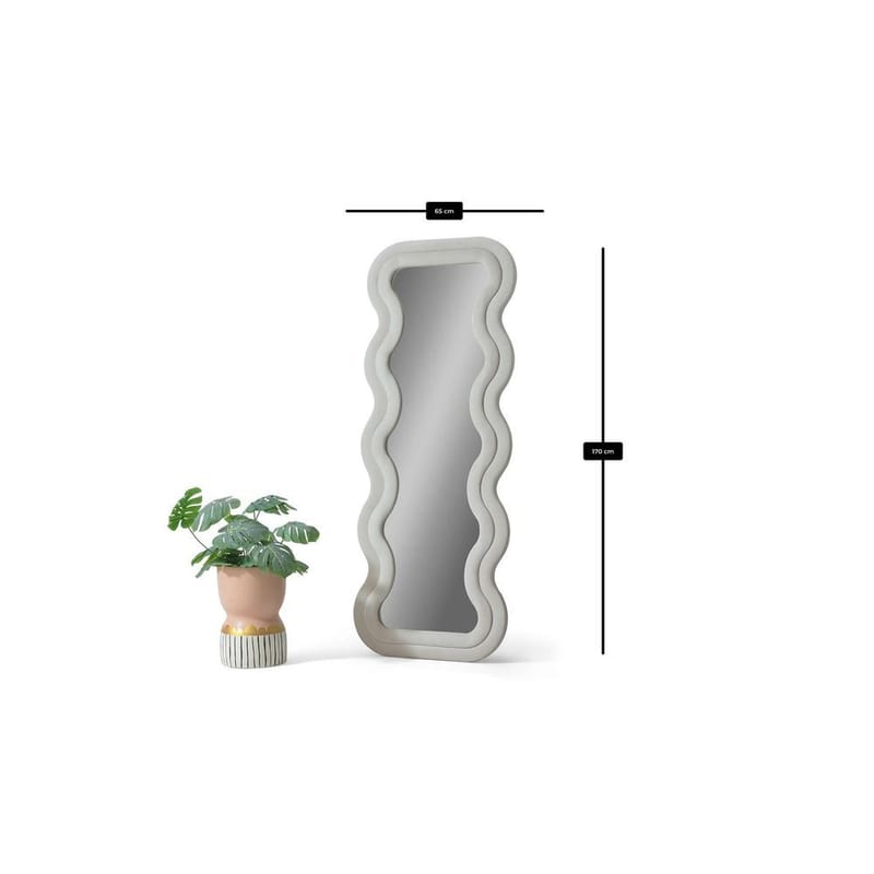 Muli Gulvspeil 65 x 170 cm - Kremhvit - Interiør - Speil - Gulvspeil