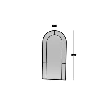 Navricon Gulvspeil 90 x 180 cm - Svart - Interiør - Speil - Gulvspeil