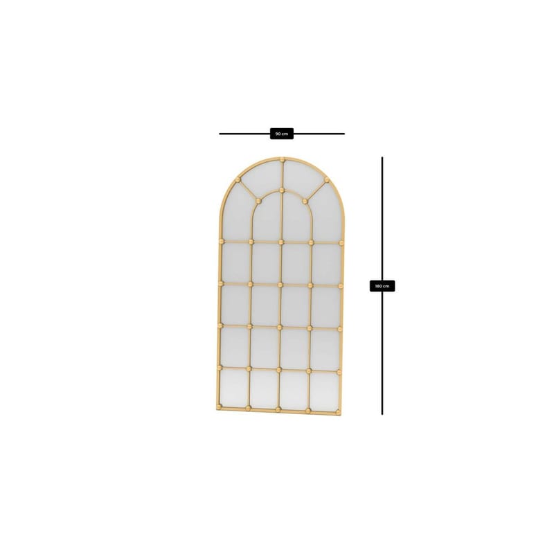 Omari Gulvspeil 90 x 180 cm - Gull - Interiør - Speil - Gulvspeil
