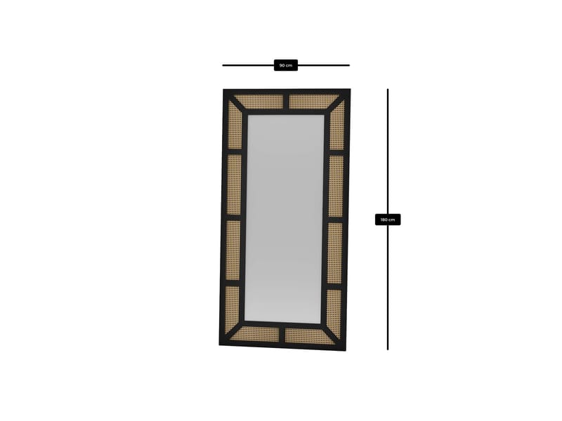 Omber Gulvspeil 90x180 cm - Svart - Interiør - Speil - Gulvspeil