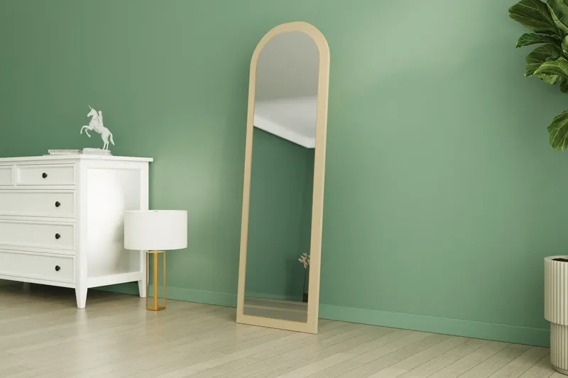 Rusele Veggspeil Buet 50 cm - Beige - Interiør - Speil - Gangspeil