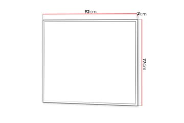 Simply Vegghengt Speil Rektangulært 92 cm - Hvit - Interiør - Speil - Gangspeil