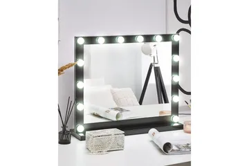 Sminkbordsspegel Beliani Beauvoir Black - Interiør - Speil - Speil med belysning