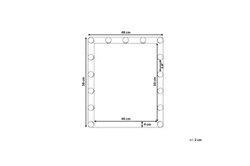 Saven Speil LED 50x60 cm - Transparent - Interiør - Speil - Sminkespeil