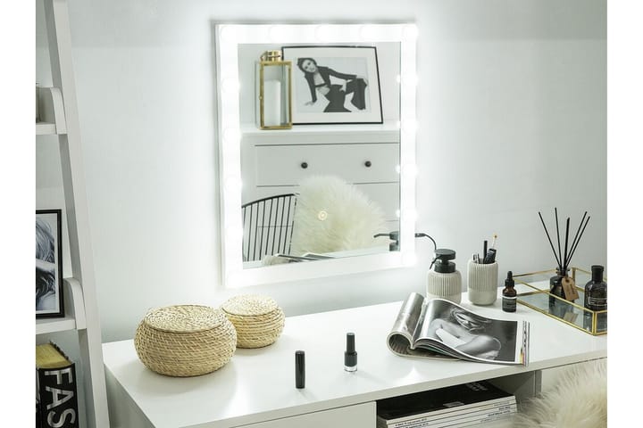 Speil Perala LED 50x60 cm - Sminkespeil