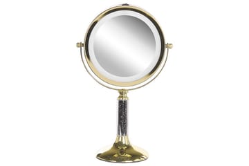 Sminkspegel Beliani Baixas Guld/svart GOLD||Black - Interiør - Speil - Sminkespeil