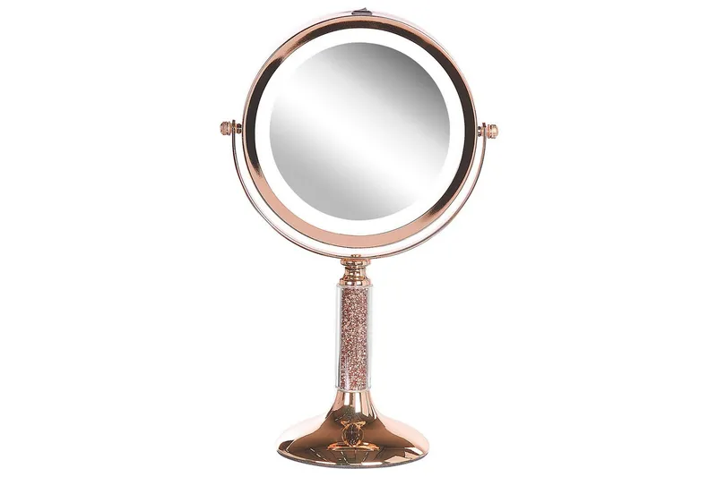 Sminkspegel Beliani Baixas Guld/svart Rose||GOLD