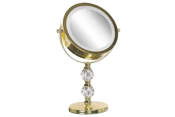 Sminkspegel Beliani Claira Guld GOLD - Interiør - Speil - Speil med belysning