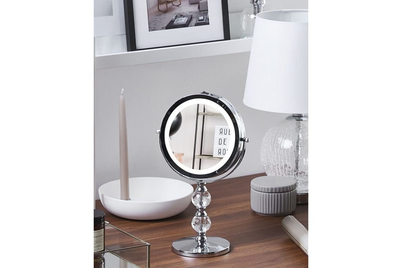 Sminkspegel Beliani Claira Guld Silver - Interiør - Speil - Sminkespeil