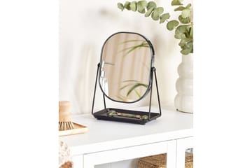 Sminkspegel Beliani Correze Guld/svart Black - Interiør - Speil - Sminkespeil