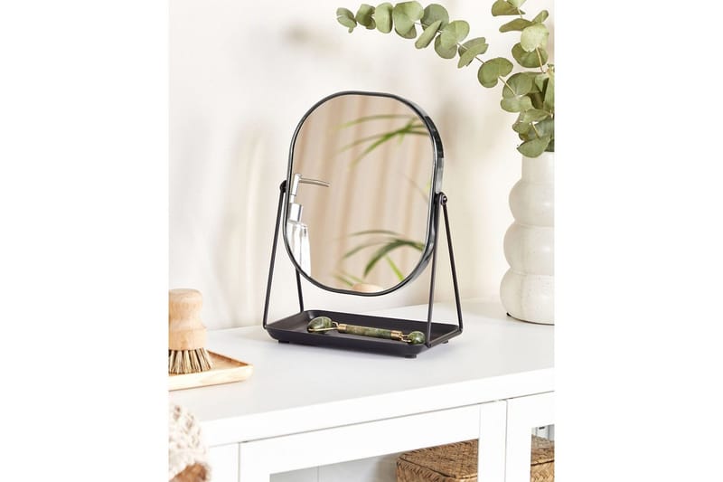 Sminkspegel Beliani Correze Guld/svart Black - Interiør - Speil - Sminkespeil