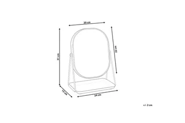 Sminkspegel Beliani Correze Guld/svart GOLD||Black - Interiør - Speil - Sminkespeil