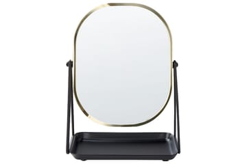 Sminkspegel Beliani Correze Guld/svart GOLD||Black - Interiør - Speil - Sminkespeil