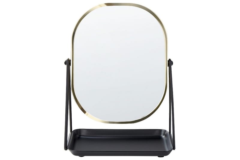 Sminkspegel Beliani Correze Guld/svart GOLD||Black - Interiør - Speil - Sminkespeil