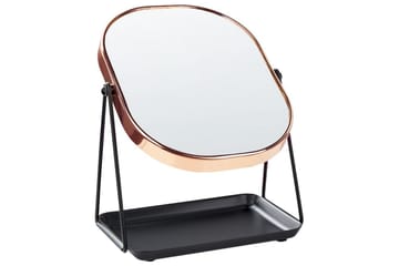 Sminkspegel Beliani Correze Guld/svart Rose||Black - Interiør - Speil - Sminkespeil