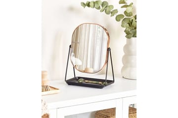 Sminkspegel Beliani Correze Guld/svart Rose||Black - Interiør - Speil - Sminkespeil