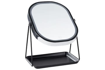 Sminkspegel Beliani Dordogne Guld/svart Silver||Black - Interiør - Speil - Speil med belysning