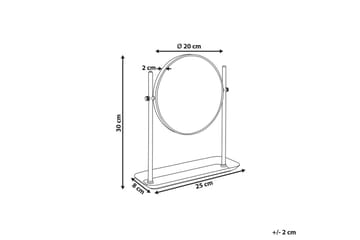 Sminkspegel Beliani Finistere GOLD||Black - Interiør - Speil - Sminkespeil