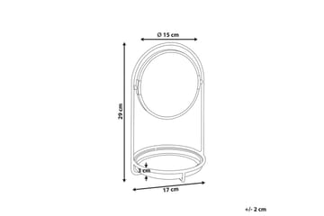 Sminkspegel Beliani Indre GOLD||Black - Interiør - Speil - Sminkespeil