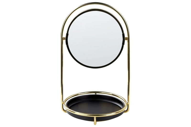 Sminkspegel Beliani Indre GOLD||Black