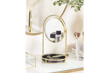 Sminkspegel Beliani Indre GOLD||Black - Interiør - Speil - Sminkespeil