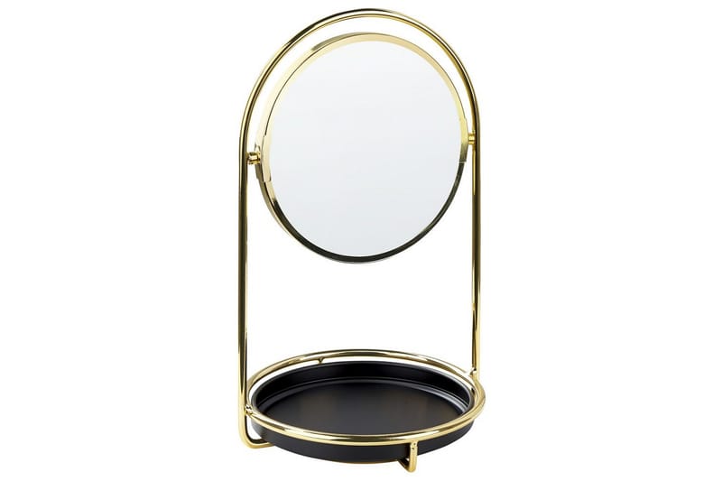 Sminkspegel Beliani Indre GOLD||Black - Interiør - Speil - Sminkespeil