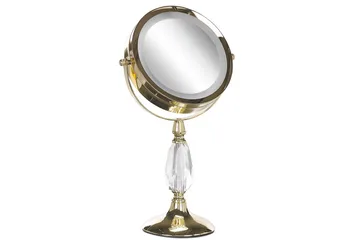 Sminkspegel Beliani Maury Guld GOLD VALUE_MISSING_2 - Interiør - Speil - Speil med belysning