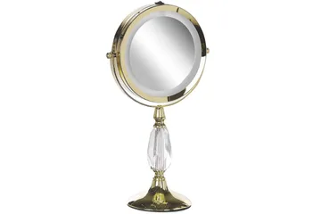 Sminkspegel Beliani Maury Guld GOLD VALUE_MISSING_2 - Interiør - Speil - Speil med belysning